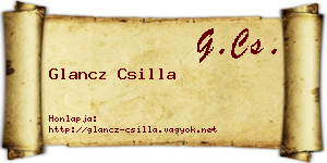 Glancz Csilla névjegykártya