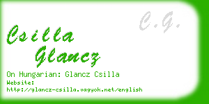 csilla glancz business card